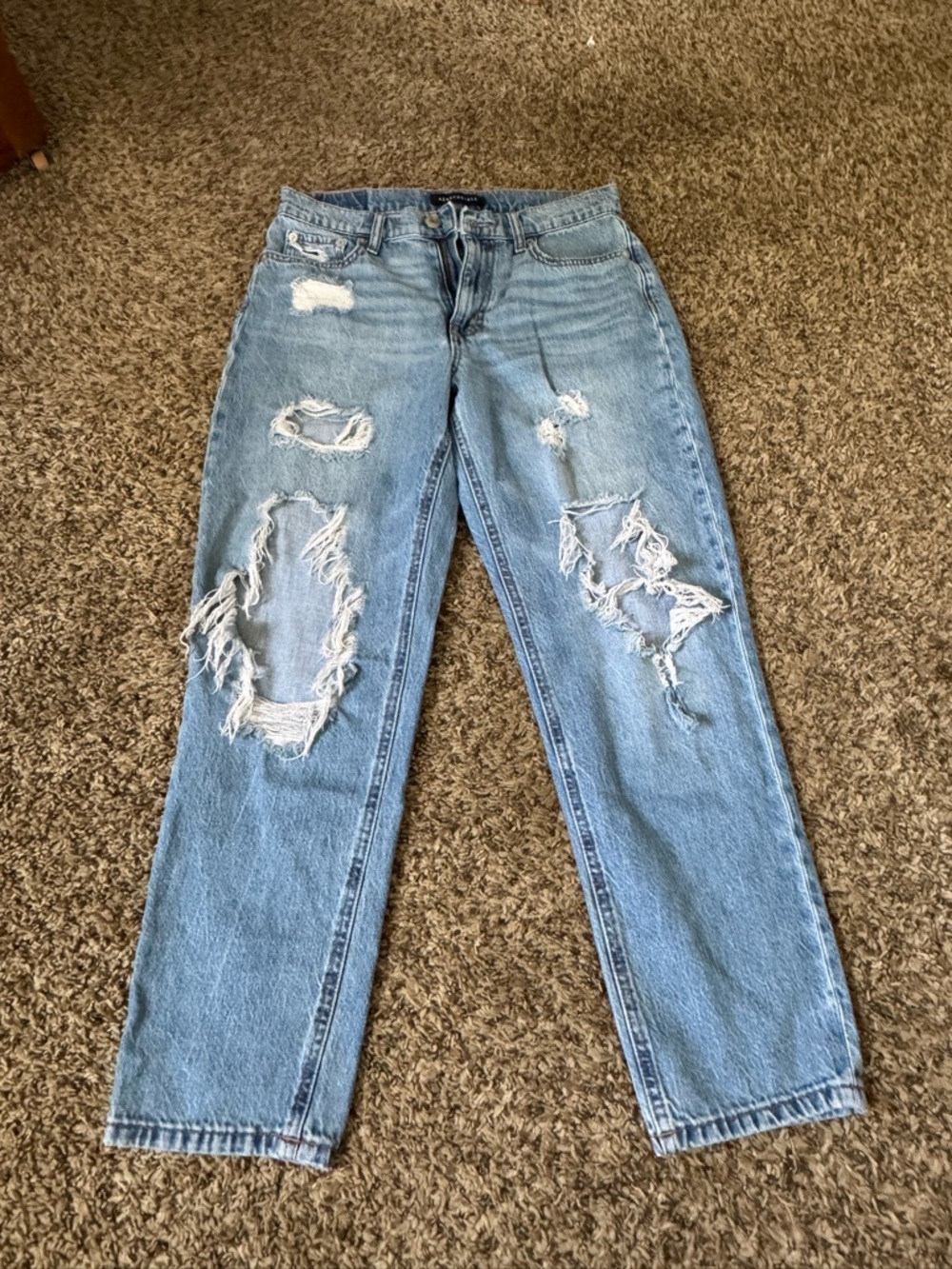 Aeropostale Light Blue Ripped Boyfriend Jeans